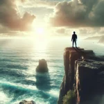 The current image has no alternative text. The file name is: DALL·E-2024-09-18-17.49.19-A-person-standing-at-the-edge-of-a-cliff-looking-out-at-a-vast-ocean-with-waves-crashing-against-the-rocks-below.-The-sky-is-filled-with-a-mix-of-clo-e1730957694794.webp